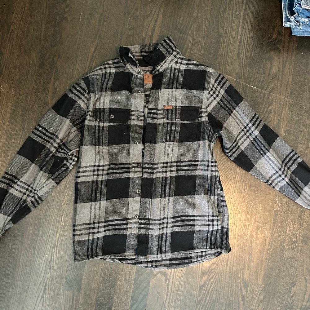 Black and grey warm flannel